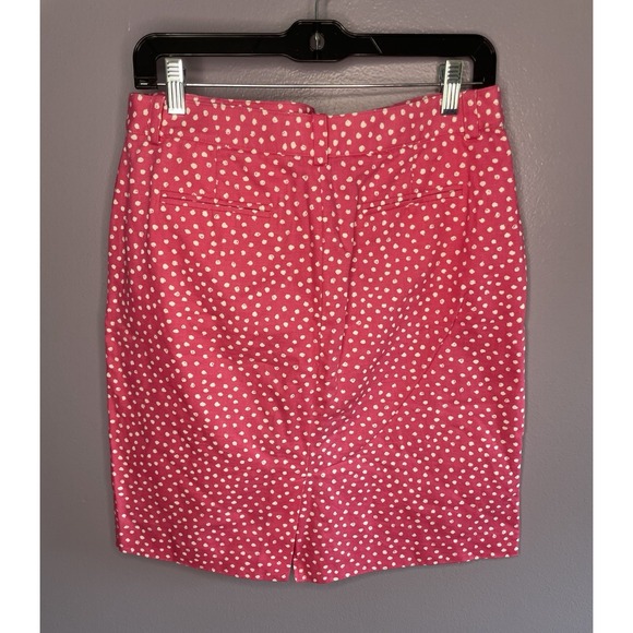 Brooks Brothers Pink Polka Dot Pencil Skirt Preppy Classic Women Size 8 Coquette - Picture 7 of 11